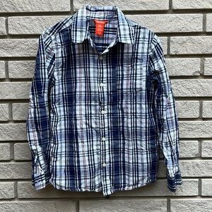 Joe Fresh Plaid Button Down Shirt Blue/Red Sz XL (14)
